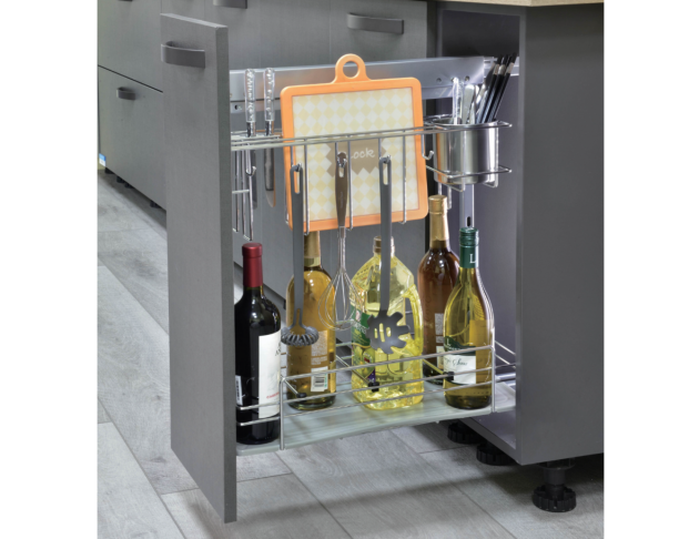 刀具砧板側拉-附塑膠底盤